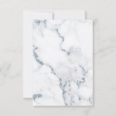 Moderne marmer Glitter Rehearsal Dinner Blue ID816 Kaart (Achterkant)