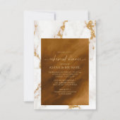 Moderne marmer Glitter Rehearsal Dinner Gold ID816 Kaart (Voorkant)