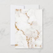 Moderne marmer Glitter Rehearsal Dinner Gold ID816 Kaart (Achterkant)