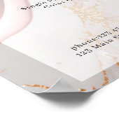 Moderne Marmer Glitter Salon Prijslijst Poster (Hoek)