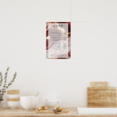 Moderne Marmer Glitter Salon Prijslijst Poster (Keuken)
