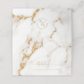 Moderne marmer Glitter Table Place Gold ID816 Plaatskaartje (Buitenkant ongevouwen)