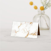 Moderne marmer Glitter Table Place Gold ID816 Plaatskaartje (Achterkant)