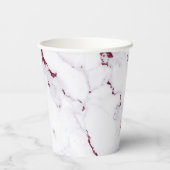 Moderne marmer Glitter Wedding Burgundy ID816 Papieren Bekers (Achterkant)