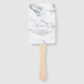 Moderne marmer Glitter Wedding Dusty Blue ID816 Handwaaier (Voorkant)