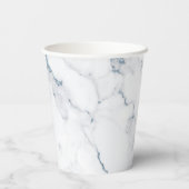 Moderne marmer Glitter Wedding Dusty Blue ID816 Papieren Bekers (Achterkant)