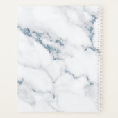 Moderne marmer Glitter Wedding Dusty Blue ID816 Planner (Achterkant)