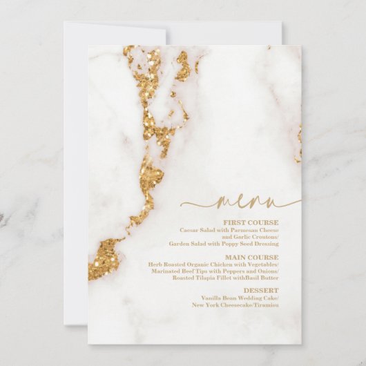 Moderne marmer Glitter Wedding Gold ID816 (Voorkant)