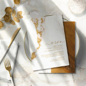 Moderne marmer Glitter Wedding Gold ID816