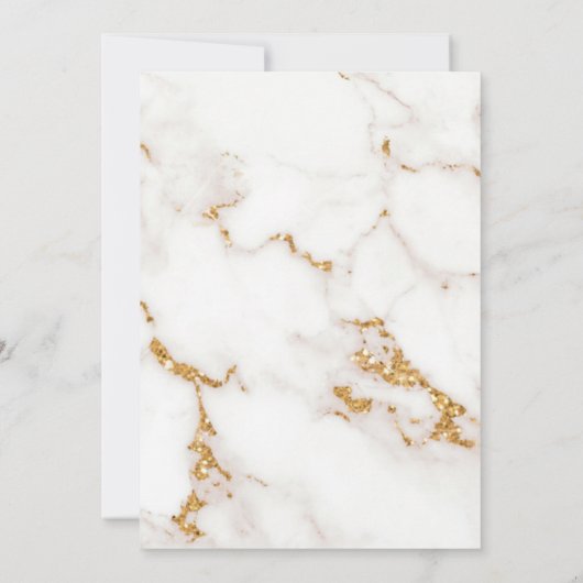 Moderne marmer Glitter Wedding Gold ID816 (Achterkant)