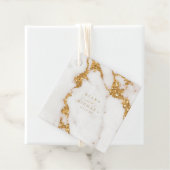 Moderne marmer Glitter Wedding Gold ID816 Bedankjes Labels (In situ)