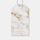 Moderne marmer Glitter Wedding Gold ID816 Cadeaulabel (Voorkant)