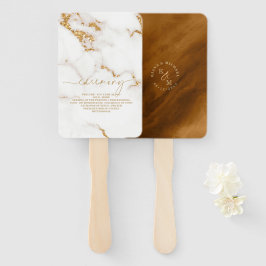 Moderne marmer Glitter Wedding Gold ID816 Handwaaier