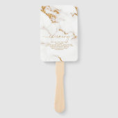 Moderne marmer Glitter Wedding Gold ID816 Handwaaier (Voorkant)