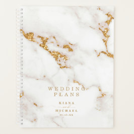 Moderne marmer Glitter Wedding Gold ID816 Planner