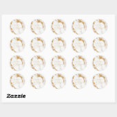Moderne marmer Glitter Wedding Gold ID816 Ronde Sticker (Vel)