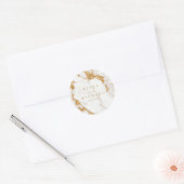 Moderne marmer Glitter Wedding Gold ID816 Ronde Sticker (Envelop)