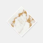 Moderne marmer Glitter Wedding Gold ID816 Servet (Hoek)