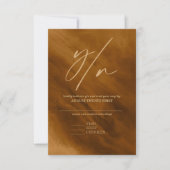 Moderne marmer Glitter Wedding Gold V2 ID816 RSVP Kaartje (Voorkant)