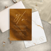 Moderne marmer Glitter Wedding Gold V2 ID816 RSVP Kaartje