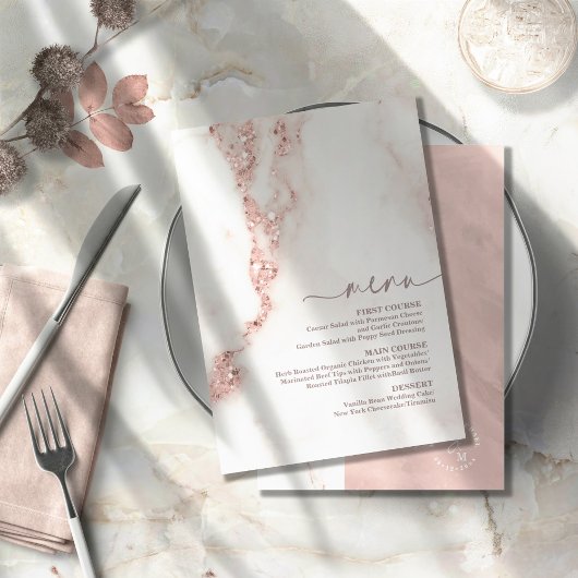 Moderne marmer Glitter Wedding Roos Gold ID816