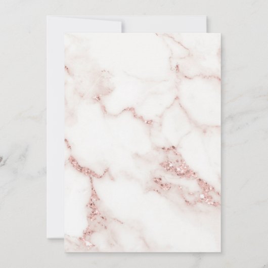 Moderne marmer Glitter Wedding Roos Gold ID816 (Achterkant)