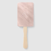 Moderne marmer Glitter Wedding Roos Gold ID816 Handwaaier (Achterkant)