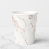 Moderne marmer Glitter Wedding Roos Gold ID816 Papieren Bekers (Achterkant)