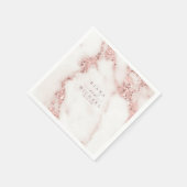 Moderne marmer Glitter Wedding Roos Gold ID816 Servet (Hoek)