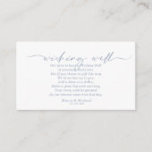 Moderne marmer Glitter Wishing Well V1 Blue ID816 Informatiekaartje (Voorkant)