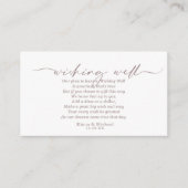 Moderne marmer Glitter Wishing Well V1 Blush ID816 Informatiekaartje (Voorkant)