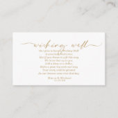 Moderne marmer Glitter Wishing Well V1 Gold ID816 Informatiekaartje (Voorkant)