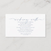 Moderne marmer Glitter Wishing Well V2 Blue ID816 Informatiekaartje (Voorkant)