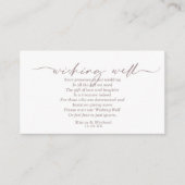 Moderne marmer Glitter Wishing Well V2 Blush ID816 Informatiekaartje (Voorkant)