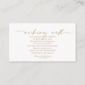 Moderne marmer Glitter Wishing Well V2 Gold ID816 Informatiekaartje (Voorkant)