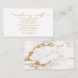 Moderne marmer Glitter Wishing Well V2 Gold ID816 Informatiekaartje