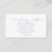 Moderne marmer Glitter Wishing Well V3 Blue ID816 Informatiekaartje (Voorkant)