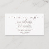 Moderne marmer Glitter Wishing Well V3 Blush ID816 Informatiekaartje (Voorkant)