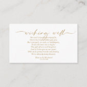 Moderne marmer Glitter Wishing Well V3 Gold ID816 Informatiekaartje (Voorkant)