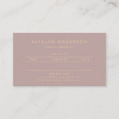 Moderne marmer Gold Foil Gemstone Interior Designe Afsprakenkaartje (Achterkant)