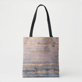 Moderne marmer Gold Foil Gemstone Interior Designe Tote Bag