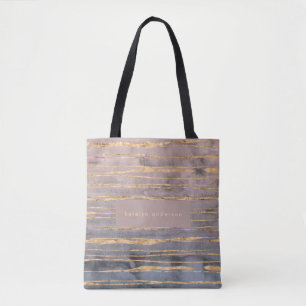 Moderne marmer Gold Foil Gemstone Interior Designe Tote Bag