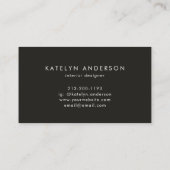 Moderne marmer Gold Foil Gemstone Interior Designe Visitekaartje (Achterkant)