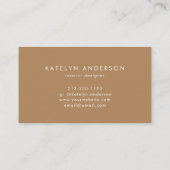 Moderne marmer Gold Foil Gemstone Interior Designe Visitekaartje (Achterkant)