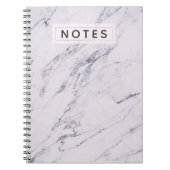 Moderne marmer Gray White Elegant Chic Persoonlijk Notitieboek (Voorkant)