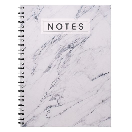 Moderne marmer Gray White Elegant Chic Persoonlijk Notitieboek (Voorkant)