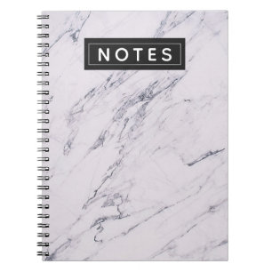 Moderne Marmer Grijs Wit Zwart Chic Persoonlijk Notitieboek