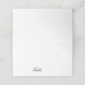 Moderne marmer in blanco tafelgast plaatskaartje (Buitenkant ongevouwen)