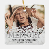 Moderne marmer in het liefhebben van Memory Photo  Keramisch Ornament (Voorkant)