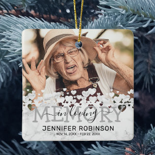 Moderne marmer in het liefhebben van Memory Photo  Keramisch Ornament